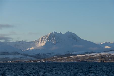 The mountain over the fjord