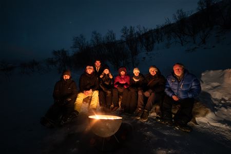 A cozy time by the fire