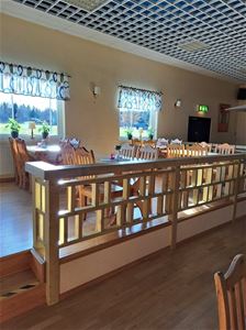 Tables and chairs.