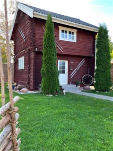 Ett rött hus.