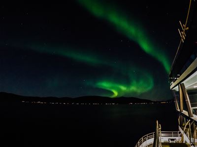 Nordlys fra båten 