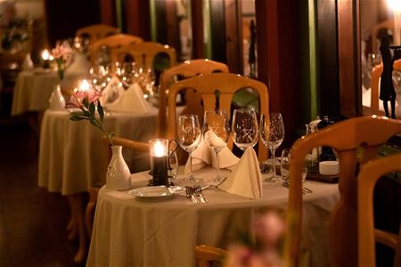 Tables at the restaurant.
