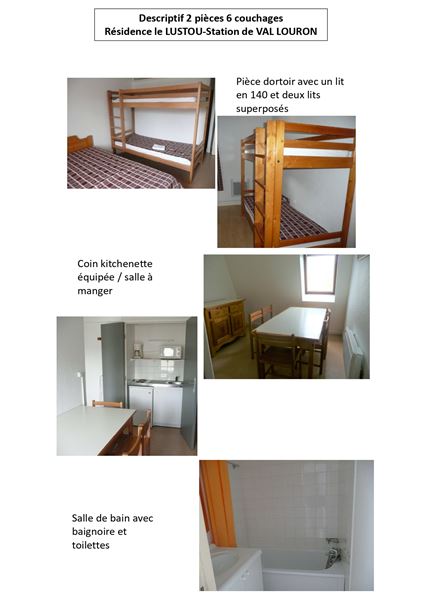 Appartement 6 personnes Résidence Le Lustou à Val Louron VLGLU224 