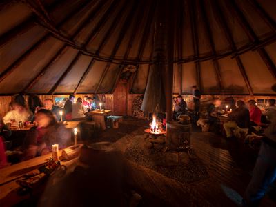 Inside the lavvo