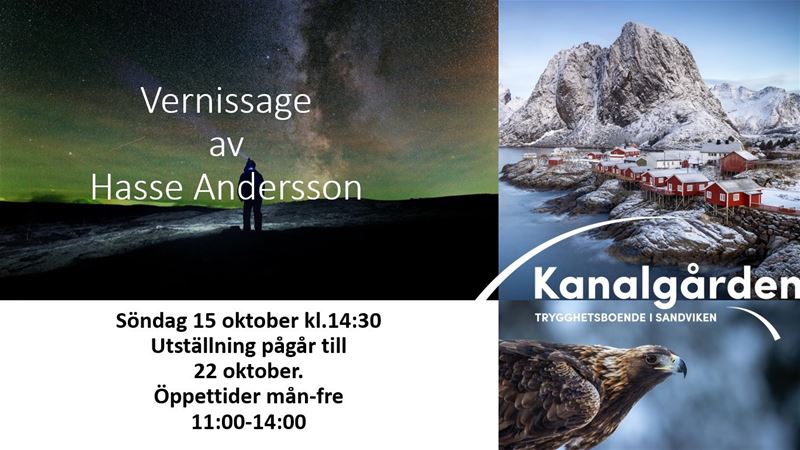 Vernissage av Hasse Andersson på Kanalgården