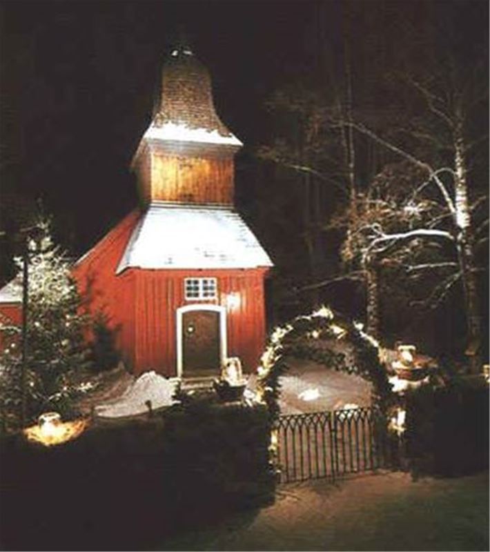 Oxbergs kapell vintertid.