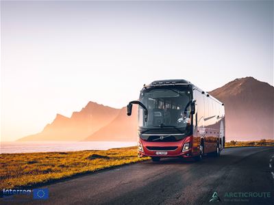 Bus on the road