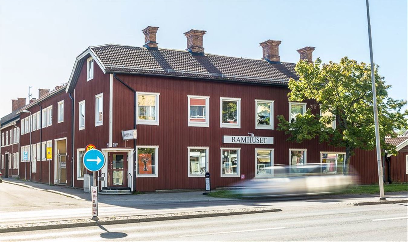 Red wooden-house in Falun.