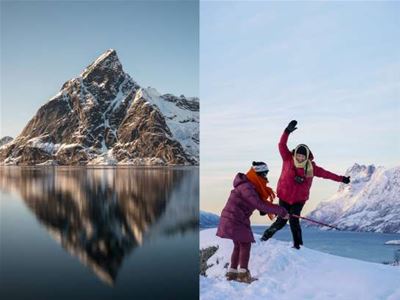 Gjester ser ut over fjorden