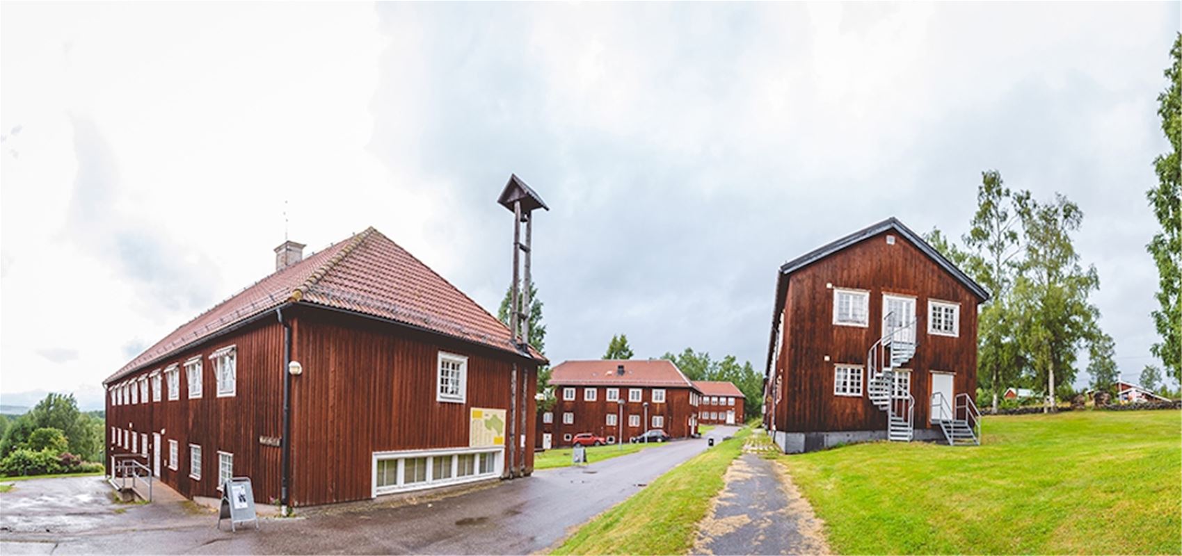 Tvåvåningsbyggnader på området på Brunnsvik .