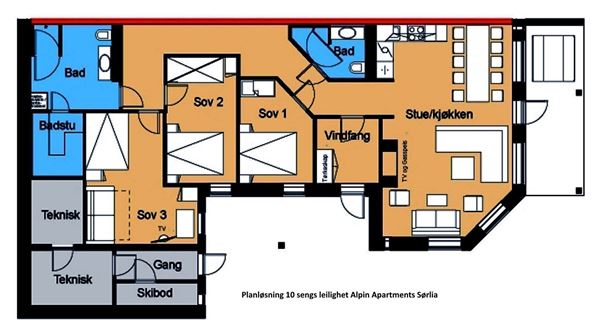 Apartments Sørlia 4 - 12 senger 