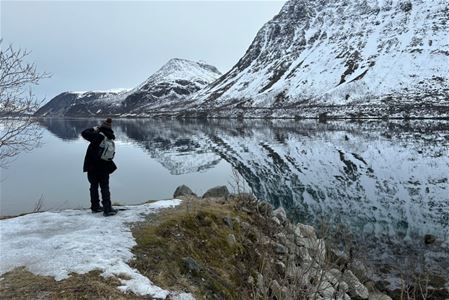 Mountains and sea in the Tromso region