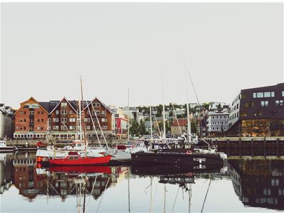 View of the city centre from the sea
