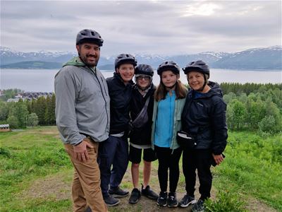 A family at a viewpoint