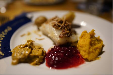 Et til måltid på Arctandria, med tyttebærsaus
