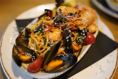 Blåskjell matrett på Pastafabrikken